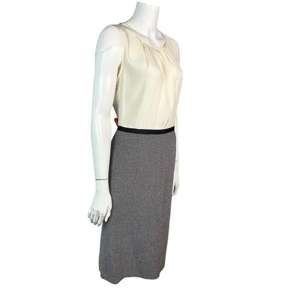 Hobbs London dress size 10 tweed professional corporate work secretary cream - Picture 5 of 13